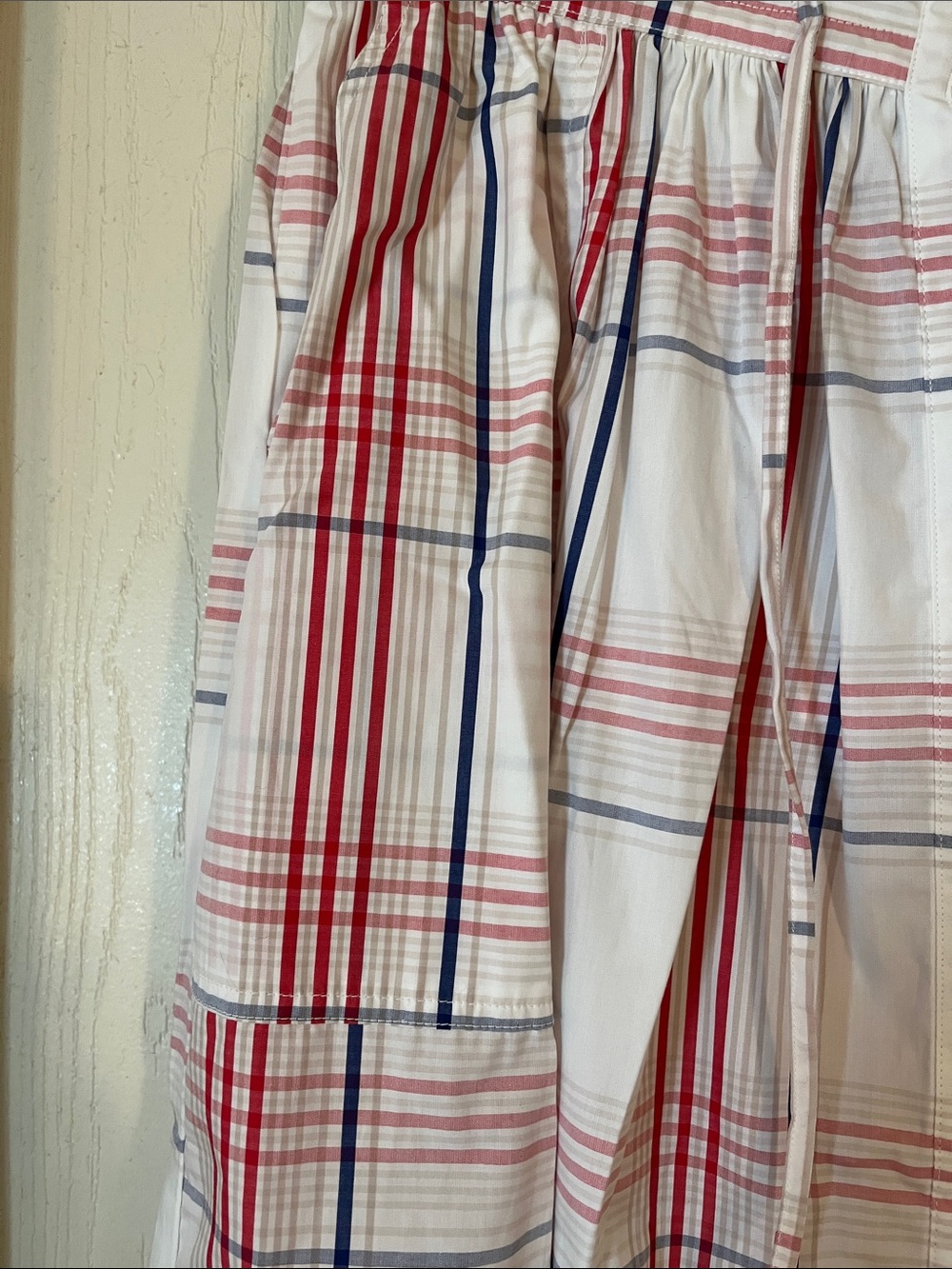 Blue, Red & White Plaid Midi Skirt & Matching Tee NWT Medium - Picture 7 of 12